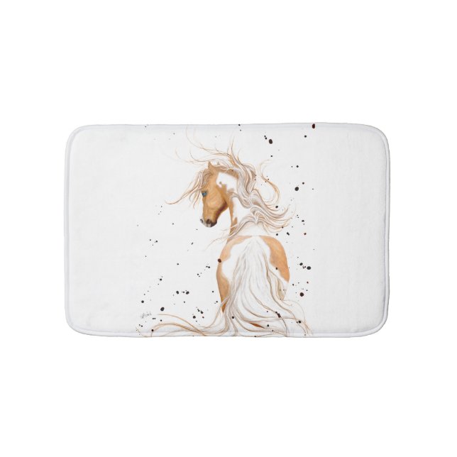 Majestic Palomino Horse by Bihrle Bath Mat (Front)