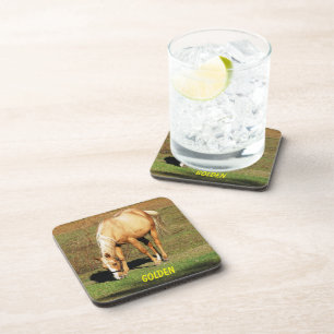 Majestic Palomino Horse - Fine Art Photography Coaster