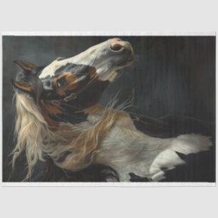 Majestic Palomino Running Horse Decoupage Tissue Paper