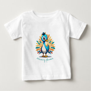 Majestic Peacock with Colourful Tail Baby T-Shirt