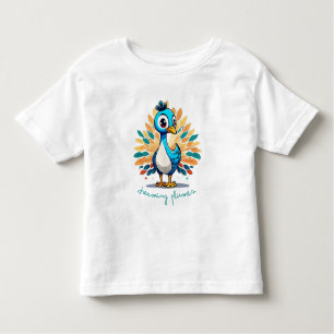 Majestic Peacock with Colourful Tail Toddler T-Shirt