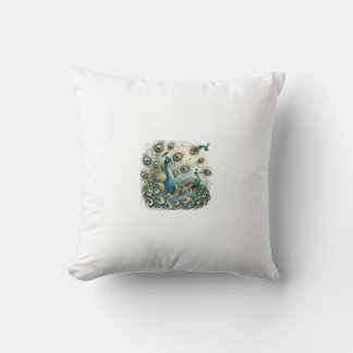 Majestic Peacocks – Vibrant Feather Display pillow