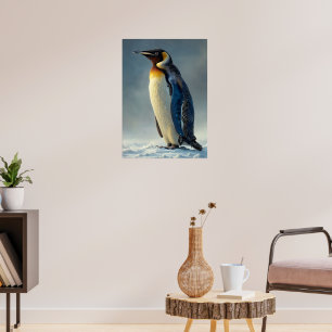 Majestic Penguin in the Arctic Snow Poster