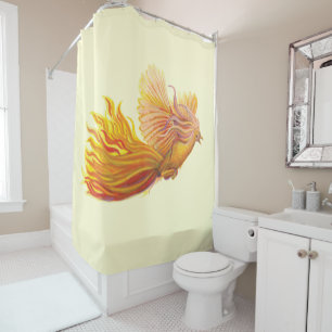 Majestic Phoenix Bird Shower Curtain