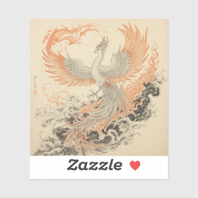 Majestic Phoenix Rising from Flames (Sheet)