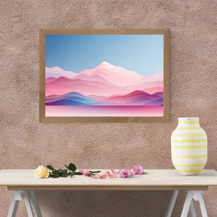 Majestic Pink and Purple Mountainscape Photo Print