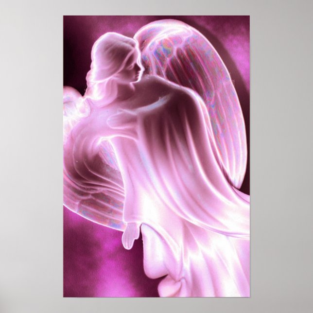 Majestic Pink Angel canvas print (Front)
