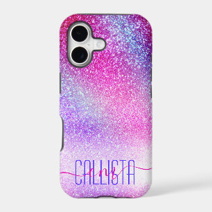 Majestic Pink Purple Nebula Galaxy Glitter