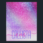 Majestic Pink Purple Nebula Galaxy Glitter Faux Canvas Print<br><div class="desc">This girly and majestic print is perfect for the girly girl. It features faux printed sparkly neon pink, purple, and blue glitter inspired by the aurora lights. It's pretty, chic, modern, and trendy. ***IMPORTANT DESIGN NOTE: For any custom design request such as matching products, colour changes, placement changes, or any...</div>