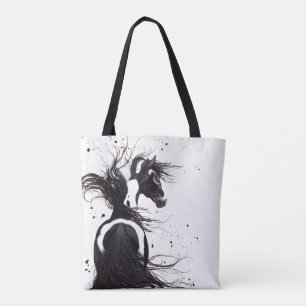 Majestic Pinto Paint Horse Tote by Bihrle Bag