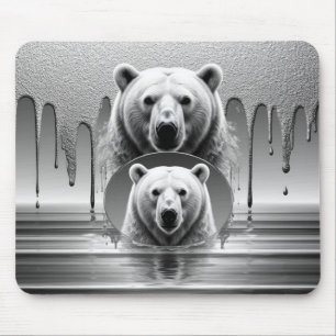 Majestic Polar Bear Head Arctic Wildlife 🐻❄️ Mouse Pad