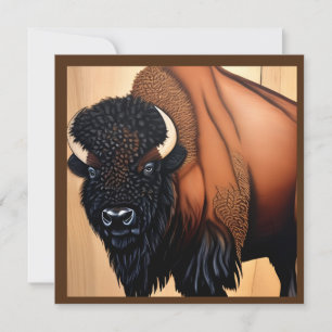 Majestic Prairie Bison - Wild And Free Card