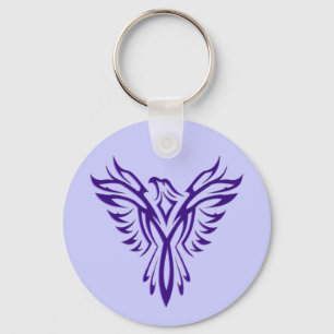 Majestic Purple Phoenix Rising keychain