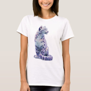 Majestic Purple Spotted Snow Leopard Women T-Shirt