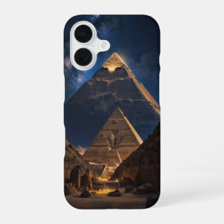 Majestic pyramid complex at night design for iphon iPhone 16 case