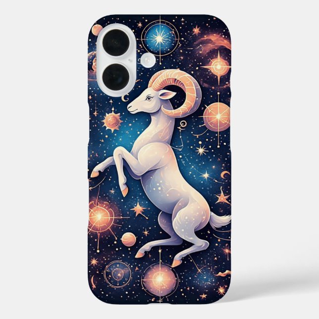 Majestic Ram Surrounded by Celestial Objects Case-Mate iPhone Case (Back)