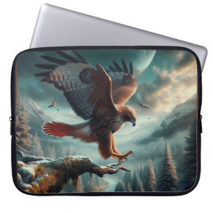 Majestic Red-Tailed Hawk Soaring Laptop Sleeve