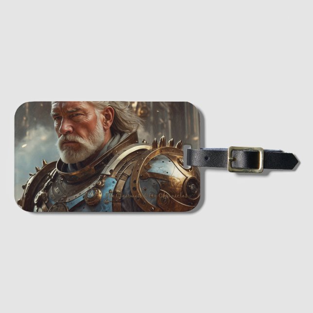 Majestic Regal Steampunk King Luggage Tag (Front Horizontal)