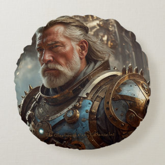 Majestic Regal Steampunk King Round Pillow