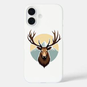 Majestic Reindeer in Mountain Serenity iPhone 16 Case