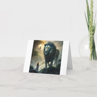 Majestic Roar: Lion and Guardian-themed Card