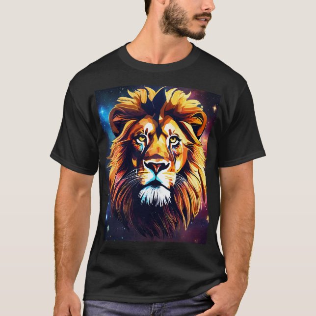 "Majestic Roar: Lion Tattoo Design T-Shirt" T-Shirt (Front)