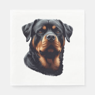 Majestic Rottweiler Dog Art Napkin