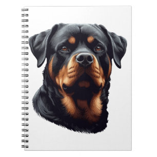 Majestic Rottweiler Dog Art Notebook