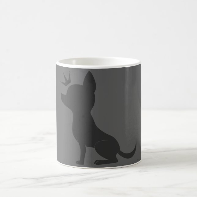 Majestic Royal Chihuahua in a Crown Silhouette Coffee Mug (Center)