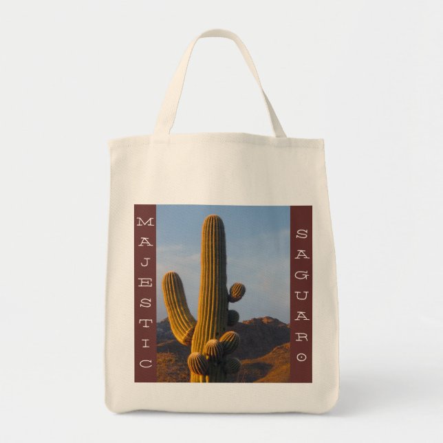 Majestic Saguaro - Organic tote Bag (Front)