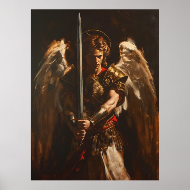 Majestic Saint Michael the Archangel Poster (Front)