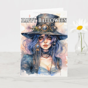 Majestic Salem Witch   Happy Halloween Card