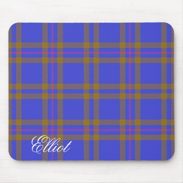 Majestic Scottish Clan Elliot Tartan Mouse Pad (Front)