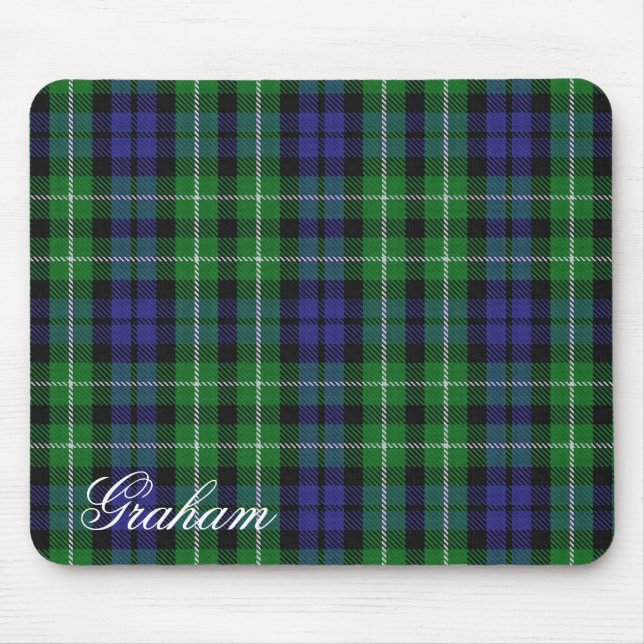Majestic Scottish Clan Graham Tartan Mouse Pad (Front)