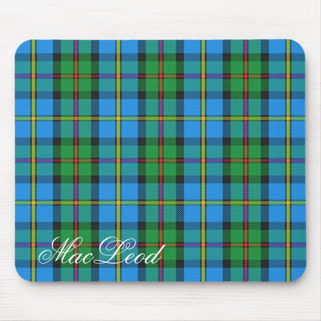 Majestic Scottish Clan MacLeod of Harris Tartan Mouse Pad (Front)