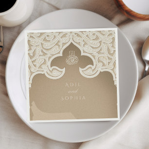 Majestic Scrolls Personalised Islamic Wedding Napkin