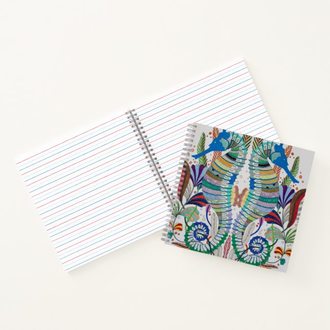 Majestic Seahorses Spiral Notebook (Inside)