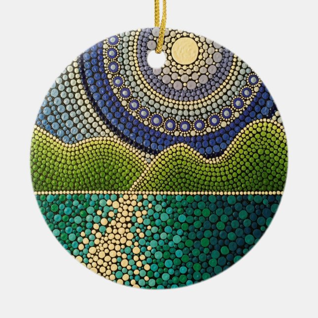 Majestic Sky Ceramic Tree Decoration (Front)