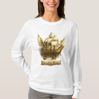 Majestic Sky Ship Fantasy Art Long Sleeve Tee