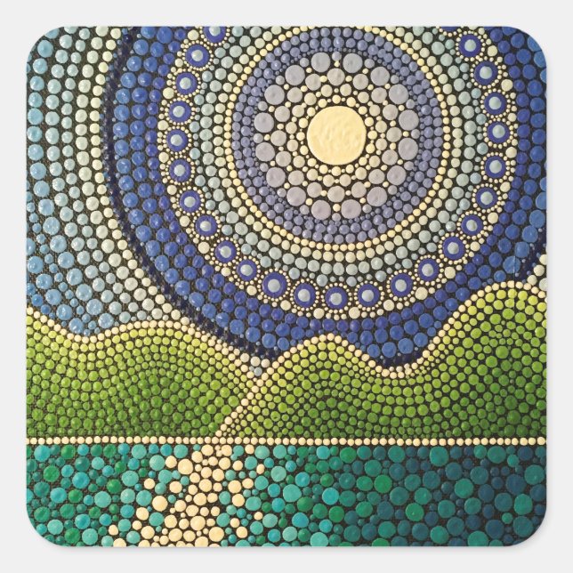 Majestic Sky Square Sticker (Front)