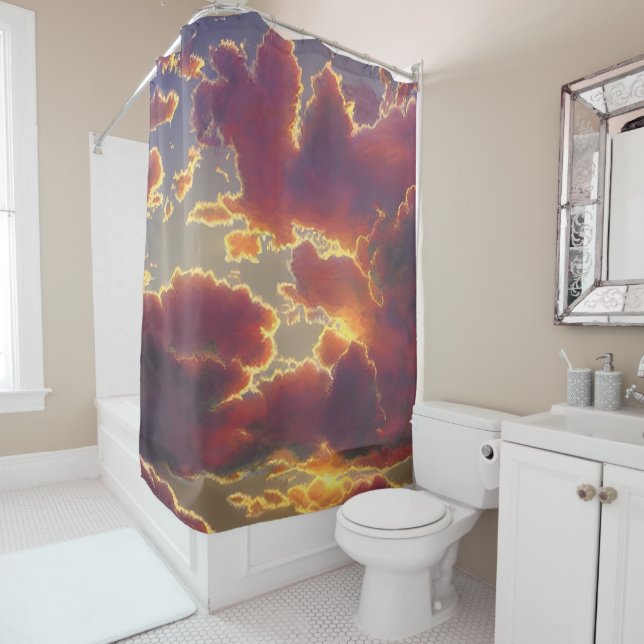Majestic Sky View Shower Curtain (In Situ)