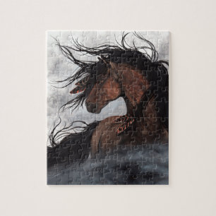 Majestic Smokey Bay Horse by Bihrle Jigsaw Puzzle