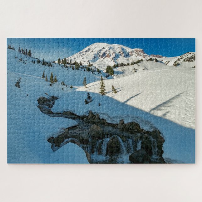 Majestic Snowbound Mt. Rainier Jigsaw Puzzle (Horizontal)