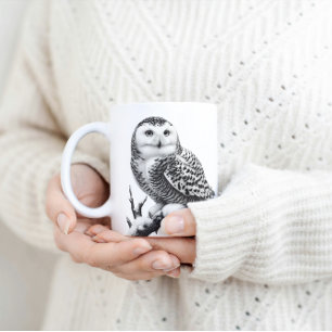 Majestic Snowy Owl Perched Coffee Mug
