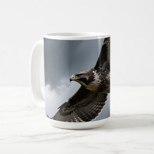 Majestic Soaring Hawk Storm Clouds Coffee Mug