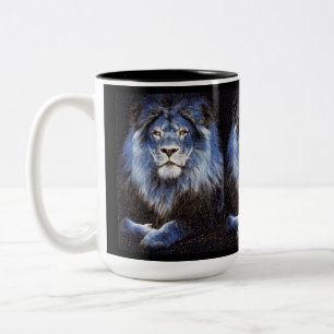 Majestic Sparkle Lions Two-Tone Coffee Mug