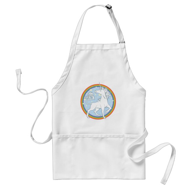 Majestic Sparkle Rainbow Unicorn Standard Apron (Front)