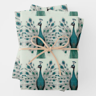 Majestic Splendour The Boho Peacock Wrapping Paper