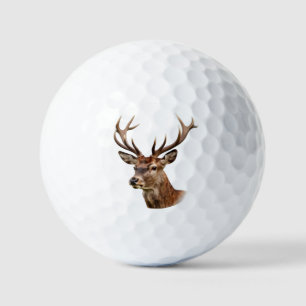 Majestic Stag Deer Portrait with Large Antlers Golf Balls