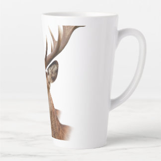 Majestic Stag Deer Portrait with Large Antlers Latte Mug